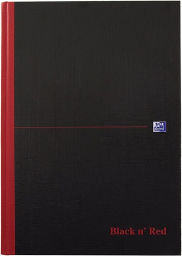 Oxford black red a4 - black,