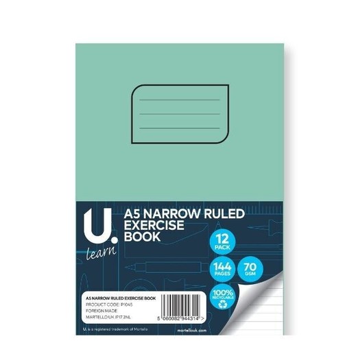 Narrow ruled exercise - u.®,