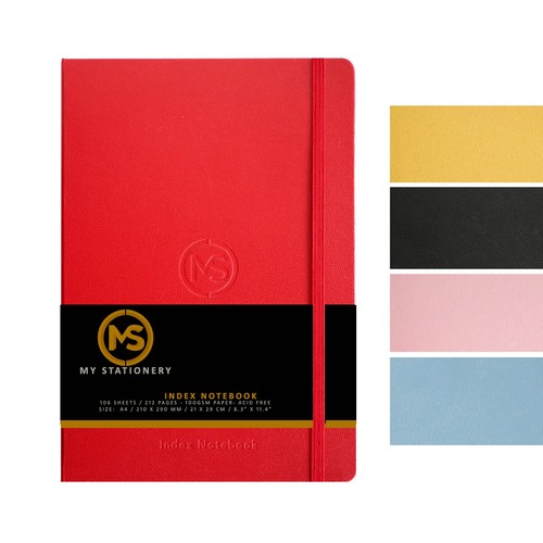 Index notebook hardback - index,